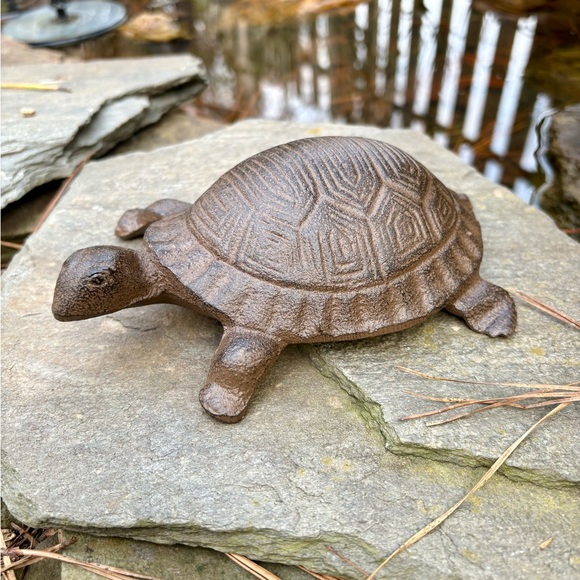Cast Iron Brown Turtle Figurine - Picture 3 of 4